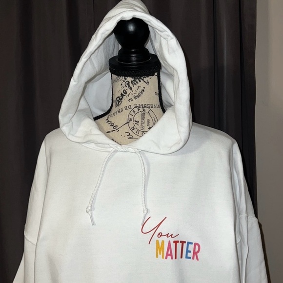 You Matter White Hoodie - Picture 3 of 5